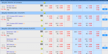 Hướng dẫn xem tỷ lệ kèo cá cược bóng đá dễ hiểu