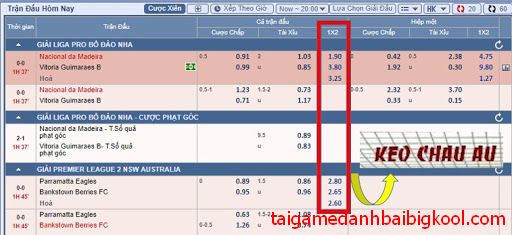 tỷ lệ kèo cá cược bóng đá