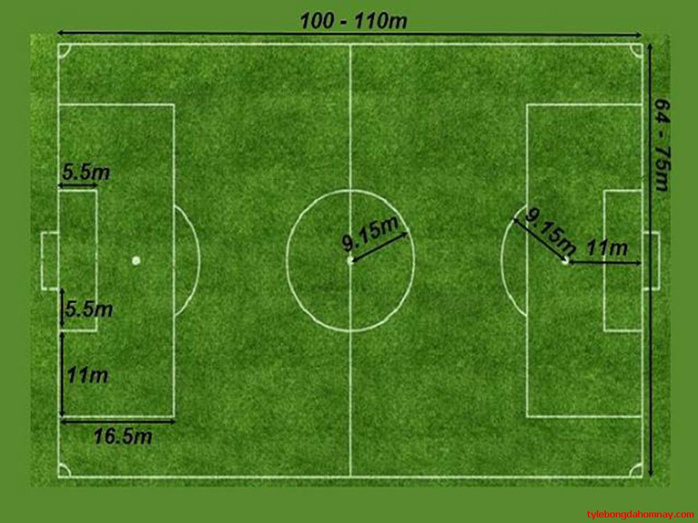 Kích thước sân bóng đá 11 người